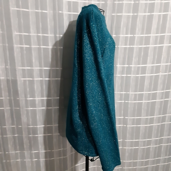 Tradition Metallic Turquoise Longseleve Sweater - Picture 2 of 5